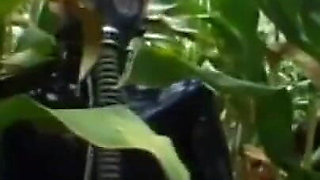 Pussy licking in gas mask humiliating