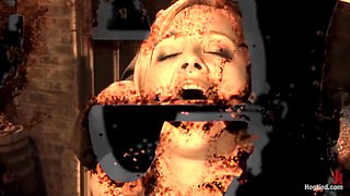 Katie Morgan - Super Busty Blonde Punished With Hog Tied Big Boobs