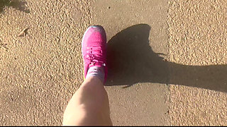 Washing My Sweaty Feet After Running