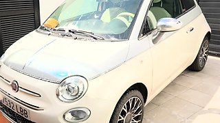 MILF CAR WASH   Slutty busty milf washes her neighbor's car