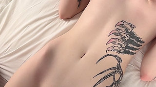 POV Vertical: Huge Cock Grinds Skinny 19yo Slut's Shaved Pussy, Small Tits & Ass - Footjob, Handjob, Blowjob & Cum in Mouth