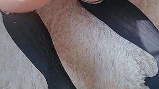 Tight sweet clit and ass solo toy fun