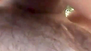 Brunette Beach Slut Shaves Her Pussy