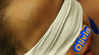 Blindfold Indian Traditional Real Wife Olivia Cheated to Be Used as Slave Dog by Her Master in Saree in Slap Blowjob Training