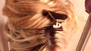 Amateur Blonde with Tiny Titties Masturbates with Fruit