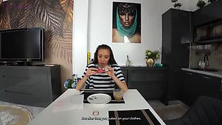 My Hot Brunette Friend Laura Quest Sleeps Over - Real Homemade Blowjob & Cowgirl Sex in 4K
