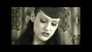 Sexy MILF Flight Attendant Ass Fucked and Cumshot in Mouth by Two Monster Black Cocks