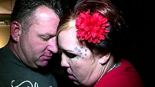 Amateur brunette in latex lingerie fucks hardcore in kitchen