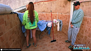 I Find My Stepdaughter in the Yard Alone and I Take the Opportunity to Penetrate Her Wet and Hot Pus