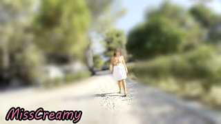 Exhibitionist Teacher Risky Tits Flash Naked Walk Public Streets France Caught by People Misscreamy