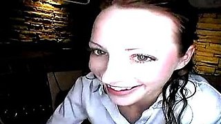 Czech amateur blowjob and fucking POV in public