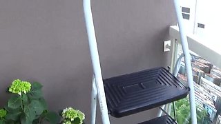 Caught My Hot Teen Neighbor Masturbating on Her Balcony - Outdoor Spy POV