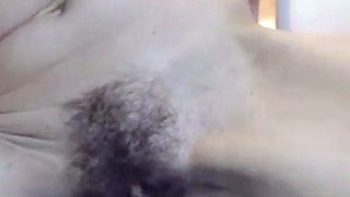 Hairy Amateur Girl Plays with Anal Hole on Webcam