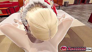 Car Toon In Christmas Elf Making Hottes Blowjob For Big Dick On A Bed 3d Animation Porn