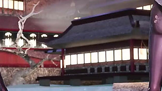 [mmd] Yolandel & Rita Chocolate Cream Double Striptease Black Silk Pantyhose Big Nipple Nipple Milk Chain Red Sole High Heels