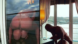 Amateur couple Mia and friend have fun in a hotel room