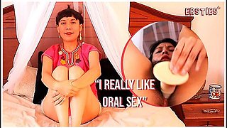 Mexican Anahi Toys Her Hairy Pussy With A Dildo