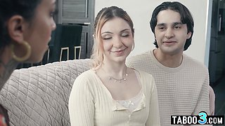 MILF biology tutor lured into threesome