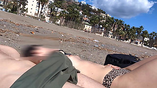 Dick Flashing Next to a Topless Girl She Looks