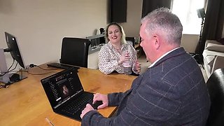 Big Boob BBW Home Inspection Blowjob with British MILF