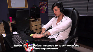Curvy Secretary Asks Her Boss for a Raise and Gets More Than That!