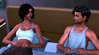 Indian Stepsister Sucking and Giving Deepthroat Blowjob to a Black Huge Cock