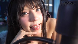 Insanely cute Tyer Waifu MILKS her man with Vacuglide.