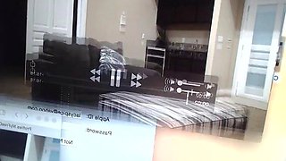 Beautiful Brunette Big Boobs Rides Fake Cock