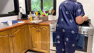 Indian Couple Romance in the Kitchen - Sensual Play - Boobs and Ass Fondled - Pussy Fingering - Navel Play