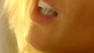 Blonde Fake-titted Slut Deepthroats Hard and Gets Fucked in Every Position