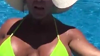 Love the Feel of the Cool Water on My Tits, Can You Tell?