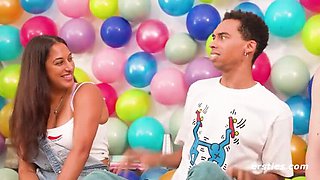 Truth Or Dare Ring Game: 5 Hot Singles Risky Card Sex - German Amateurs Kali & Muriel Group Fuck