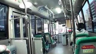 Asian Mommy in public transport gropping and flashing 02 - panties