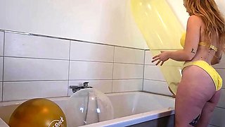 Cute skinny naughty teen fetish nurse poses and masturbates