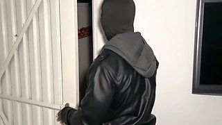 Thief breaks into beautiful girls' house and fucks them hard
