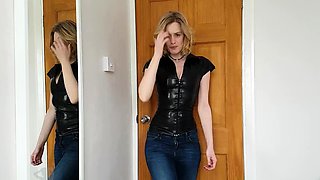 Small tit girl Georgia Jones masturbating in panties