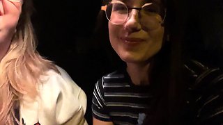Fetish brunette lesbians piss and drink each others urine