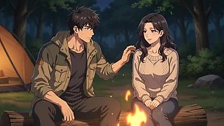 Stepmom and Stepson Too Close to Resist in Tent – Forbidden Hentai Night