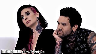 Joanna Angel and Mia Malkova Share Dick with Hot Babysitter