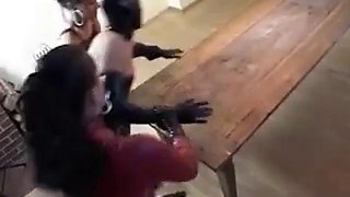 Latex Lesbian Dom Strapon: Big Ass, Amateur  Fetish Porn