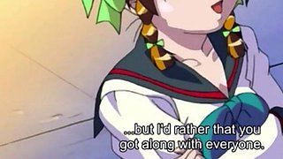 Horny anime lesbian teens skip class to lick pussy