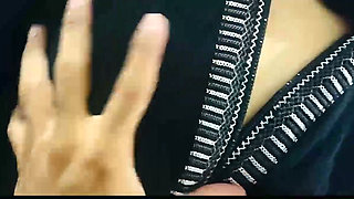 Indian Teacher Press Muslim Hijaby Girl Boobs