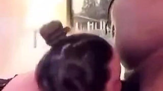 BBC Throat Fucks Piggy with Bowl of Slobber