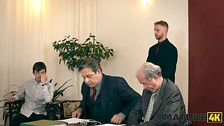 Mature4k. aged elle with Huge Tits pounded her gardener in doggy and concluded up in court