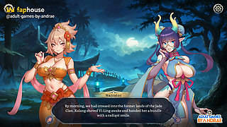Harem Fantasy - Bikini Tales Dlc Gameplay Part 1: Xulang's Cowgirl Sex H-scene