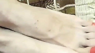 My Stepbrother Cum on My Feet! Real Home Video