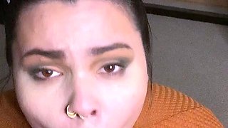 Hot Brunette Girlfriend POV Blowjob