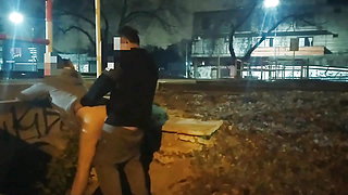 Girl Flashing Naked in the Street Fucking in Public Voyeurs and Caught by the Police