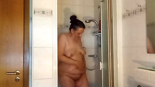 Mature woman in the shower... Are you gold chain or already my villa?