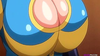 Muscular studs bang girls pussy and ass in a DP - Hentai Uncensored